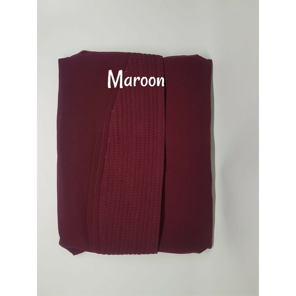 Jilbab Instan 2 Layer Jumbo Nesrin Hijab Syari Kerudung Khimar Terbaru-MAROON