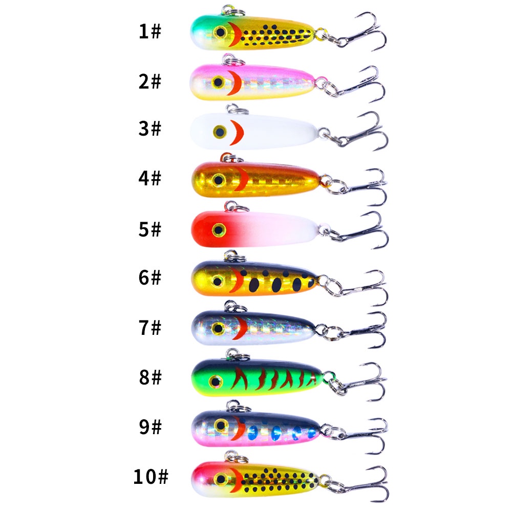 Hengjia 10 Pcs Umpan Pancing Hard Bait Bentuk Peluru Ukuran 3.5cm / 2.3g