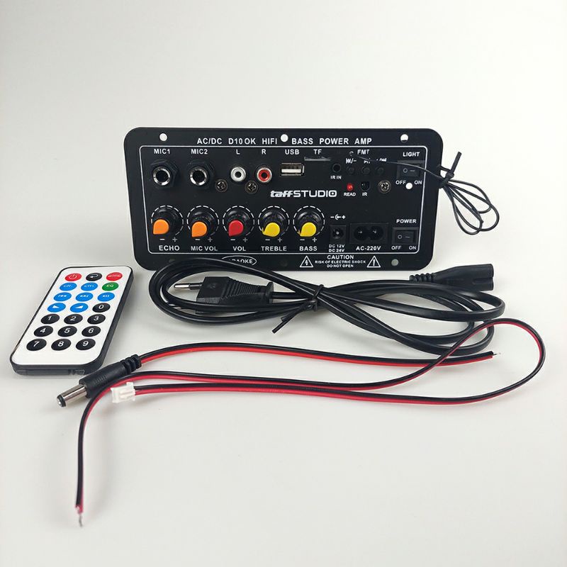 【siap】400W Amplifier Board Modul Subwoofer 8-12 Inci Bluetooth Amplifiers HIFI BASS Speaker AC 220V 12V 24V Penguat Bluetooth Digital Penguat Suara Stereo Papan Subwoofer Dual Mendukung USB TF Remote Control HIFI Penguat Daya Amplifier