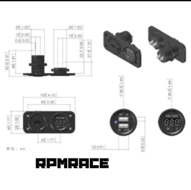Chager Hp Usb Plus Voltmeter Yamaha Nmax Chager Hp Usb Plus Voltmeter Universal