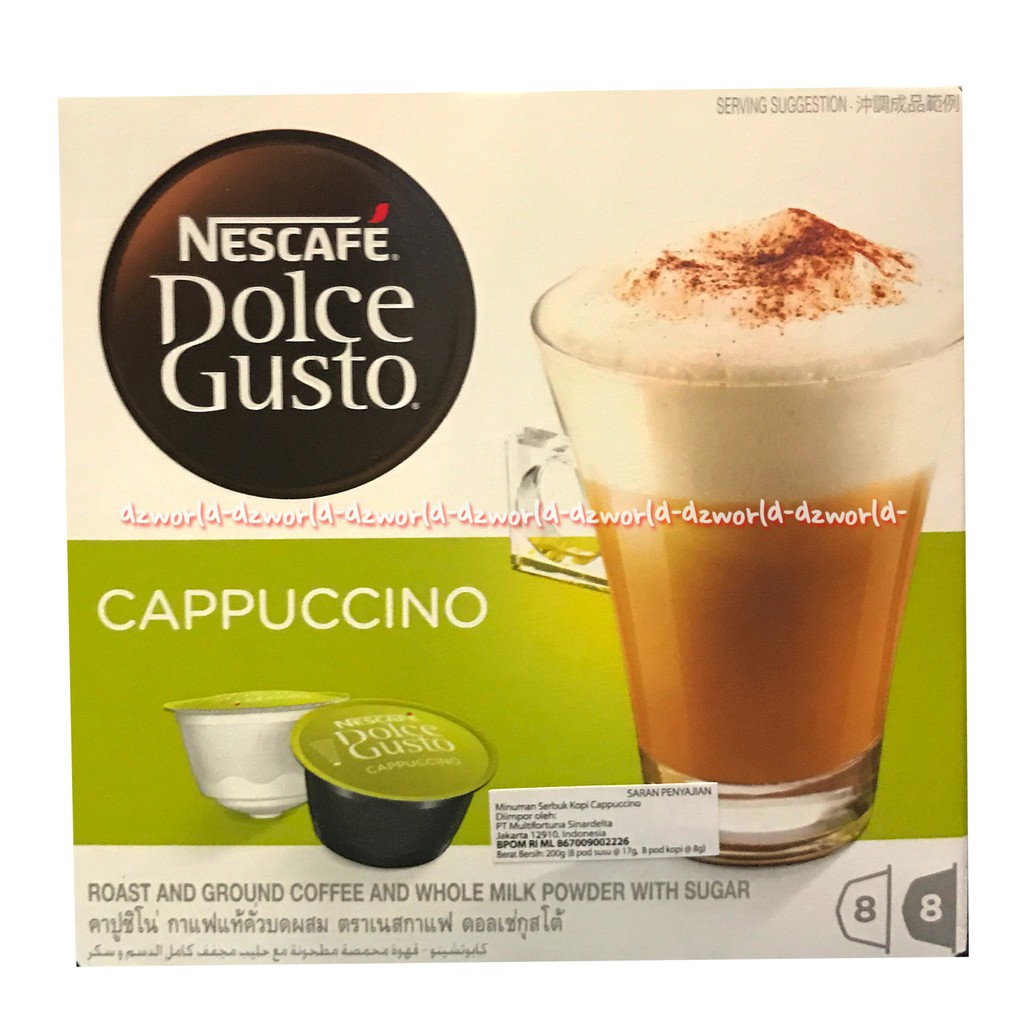 Nescafe Dolce Gusto 16Capsule Cappuccino Kopi Arabika Dan Susu Capucino Coffee Seduh Dengan Mesin Neskafe Nescaffe