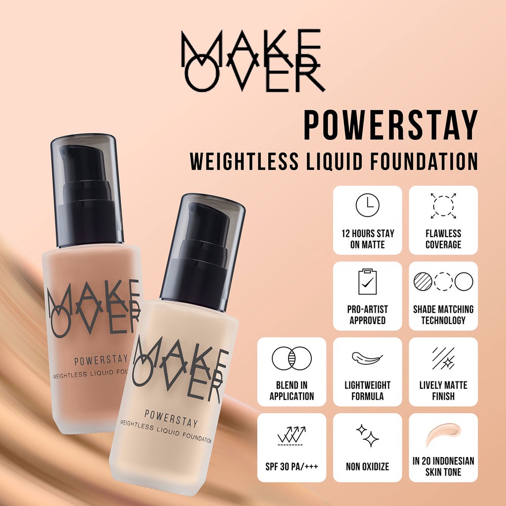 MAKE OVER Powerstay Weightless Liquid Foundation