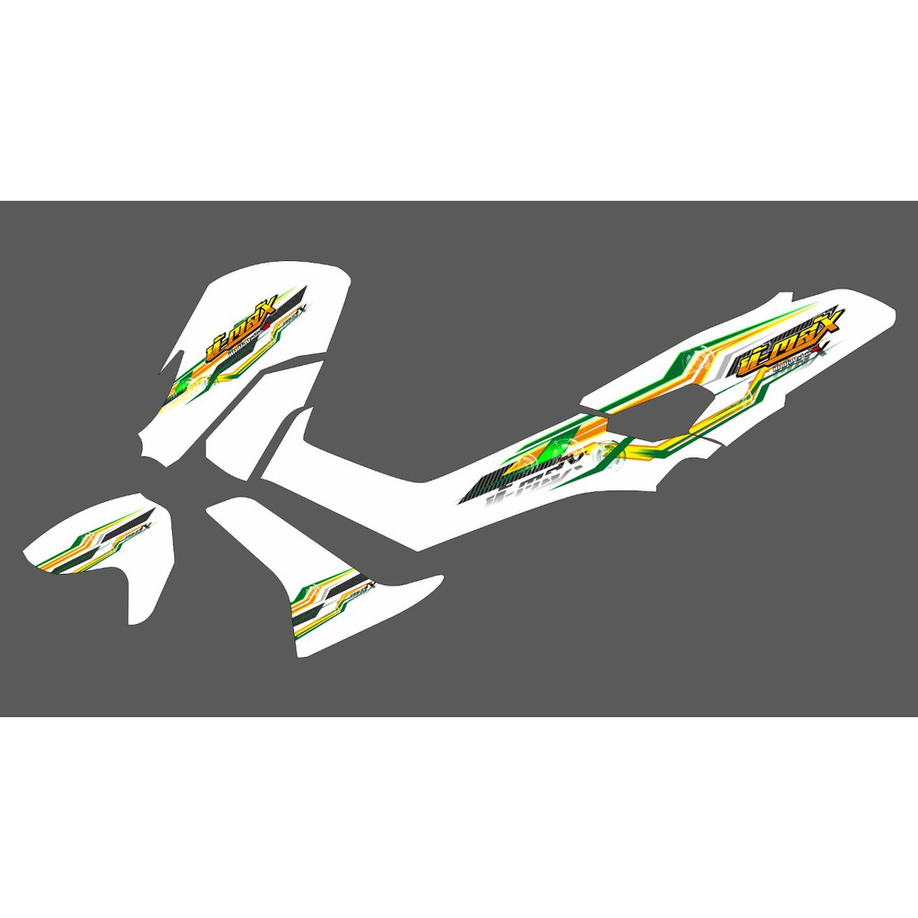 Striping nmax transparan Body Putih