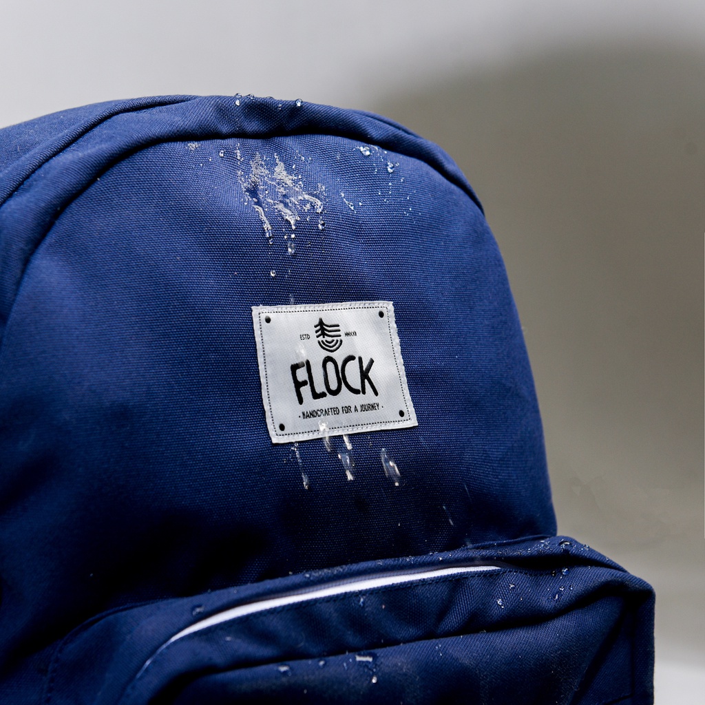 FLOCK Daily Travel Backpack - Water Resistant - Pure Black