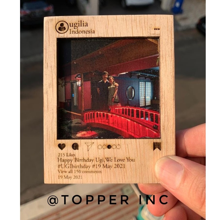 Frame  IG ukuran 8X10 cm custom Plywood ( 1 Hari Pengerjaan)