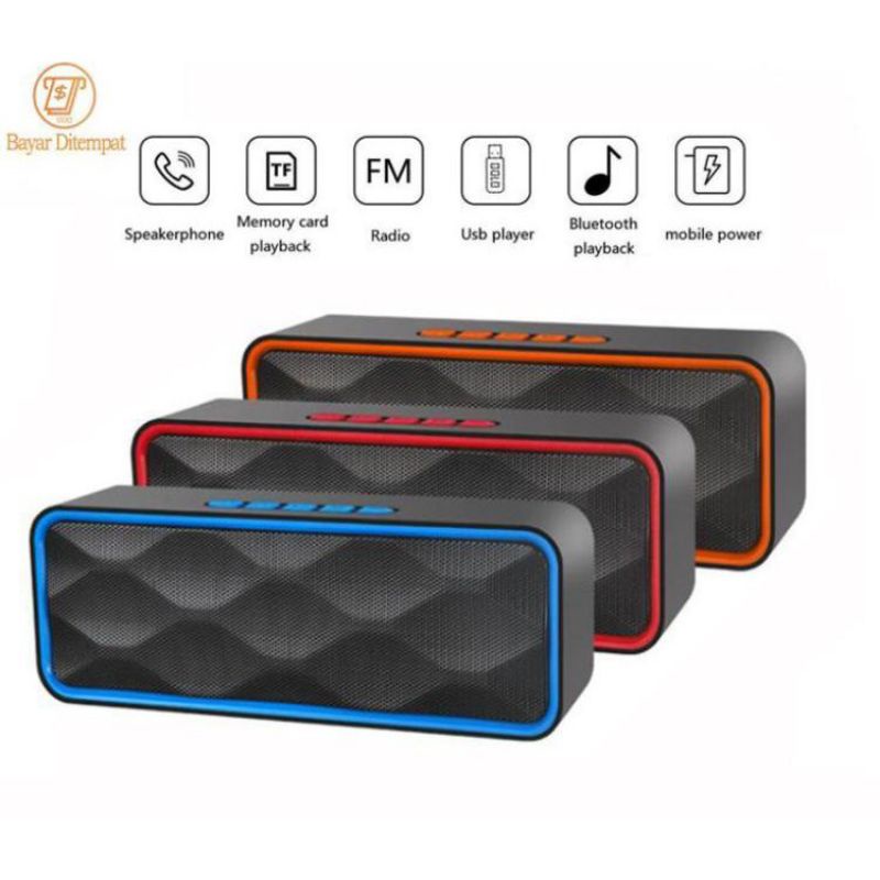 Speaker A2DP 208 Model Kotak Model Bluetooth Stereo Wireless