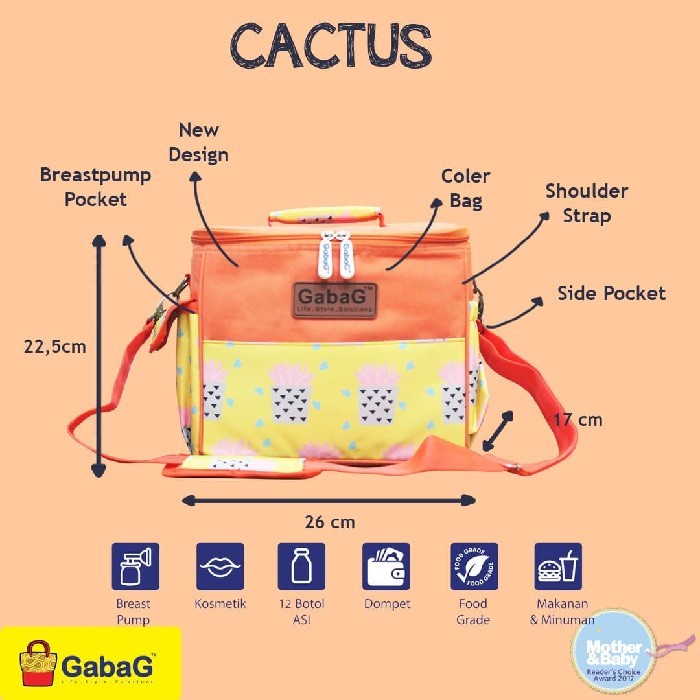 GABAG Cooler Bag / Thermal Bag - Forest / People / Cactus / Camo - ALD