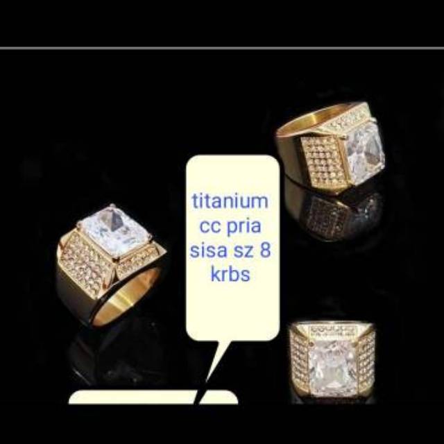 Cincin pria titanium asli