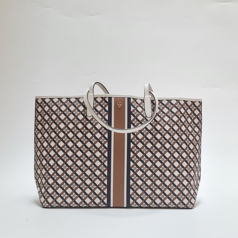 TB GEO LOGO TOTE IVORY NEUTRAL 38.5x29x14