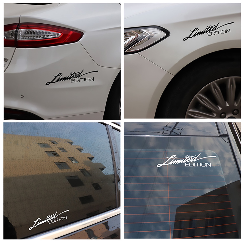 2pcs Stiker Vinyl Reflektif Edisi Terbatas Untuk Dekorasi Mobil/Motor