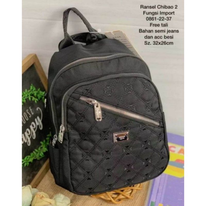 Tas ransel wanita chibao ory import terbaru 0861 kanvas