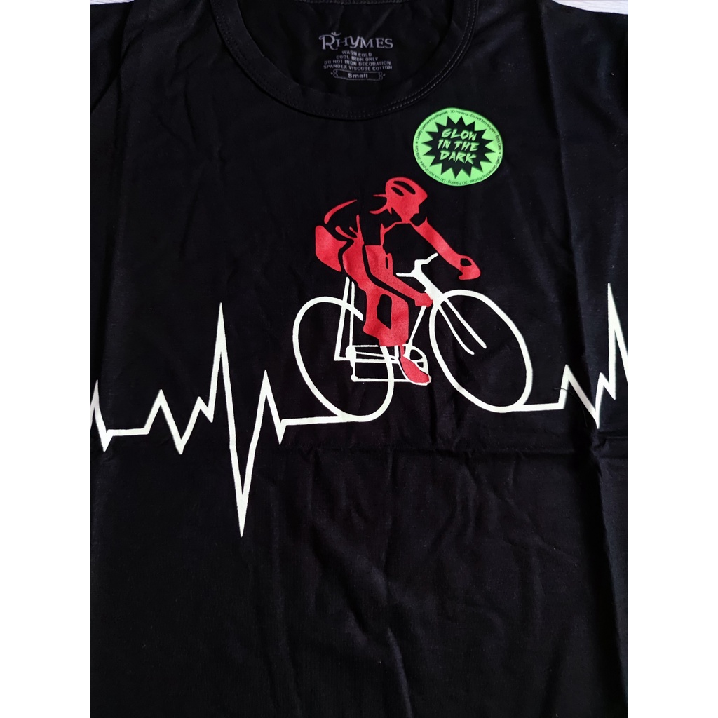 Kaos Anak Laki-Laki Glow in the dark Sepeda Gowes Distro Baju Rhymes Atasan Import