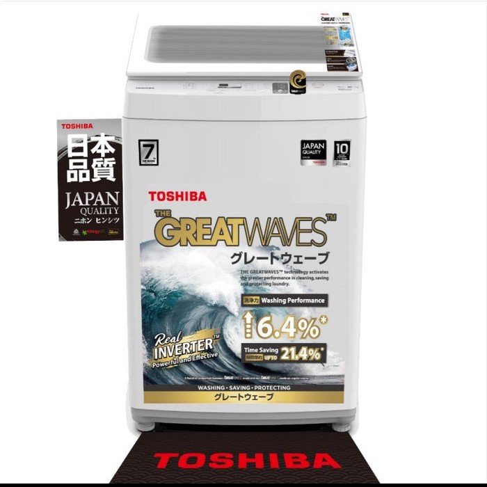 Jual TOSHIBA Mesin Cuci Top Loading 1 Tabung Kapasitas 8kg AW-J800AN ...