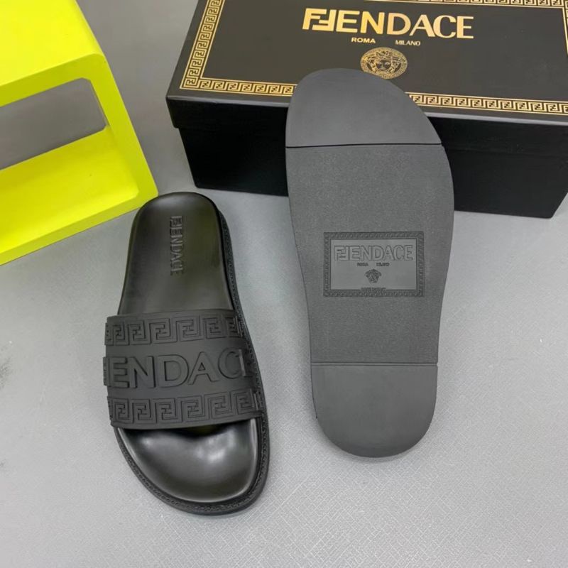 sandal pria Fendace sendal cowok selop slippers branded men P1SHOES mirror top