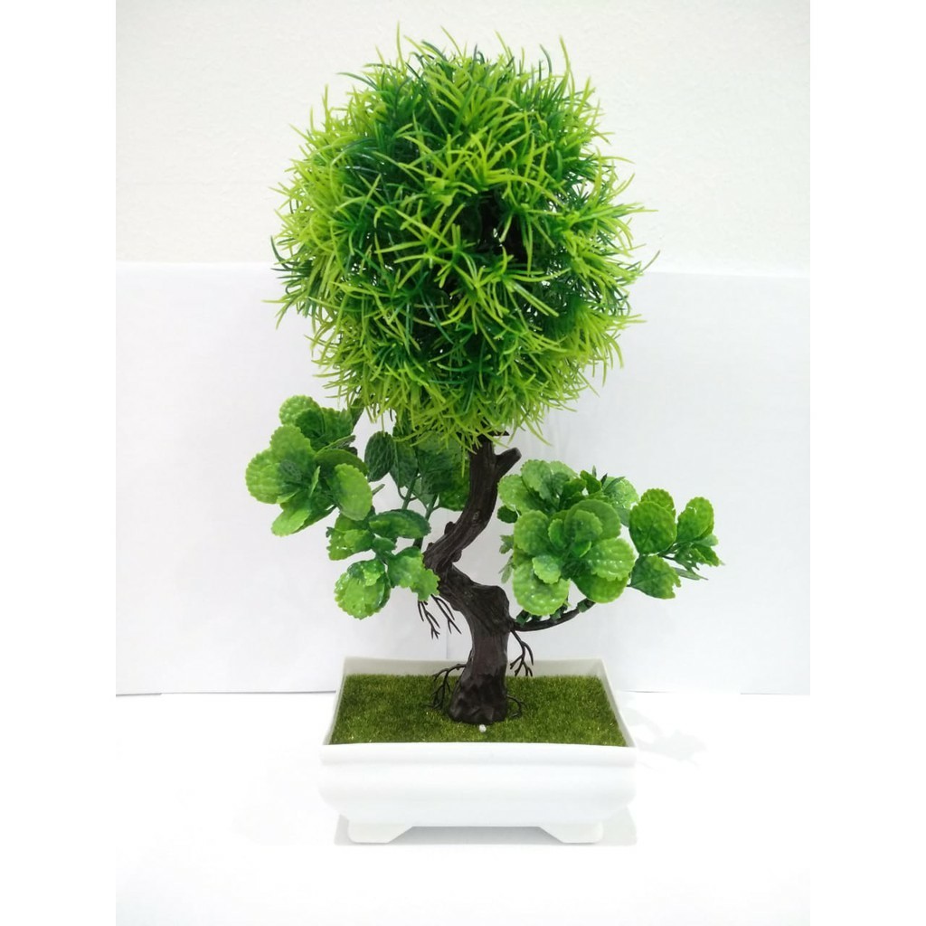 COD BUNGA PLASTIK BUNGA PAJANGAN IMITASI BUNGA ARTIFISIAL BUNGA BONSAI TANAMAN HIAS PLASTIK  BP8818-HIJAU