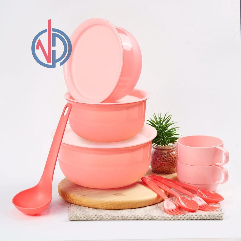 WADAH TEMPAT MAKAN 11 SET WARNA WARNI HARUMI PACKING DUS TERMURAH
