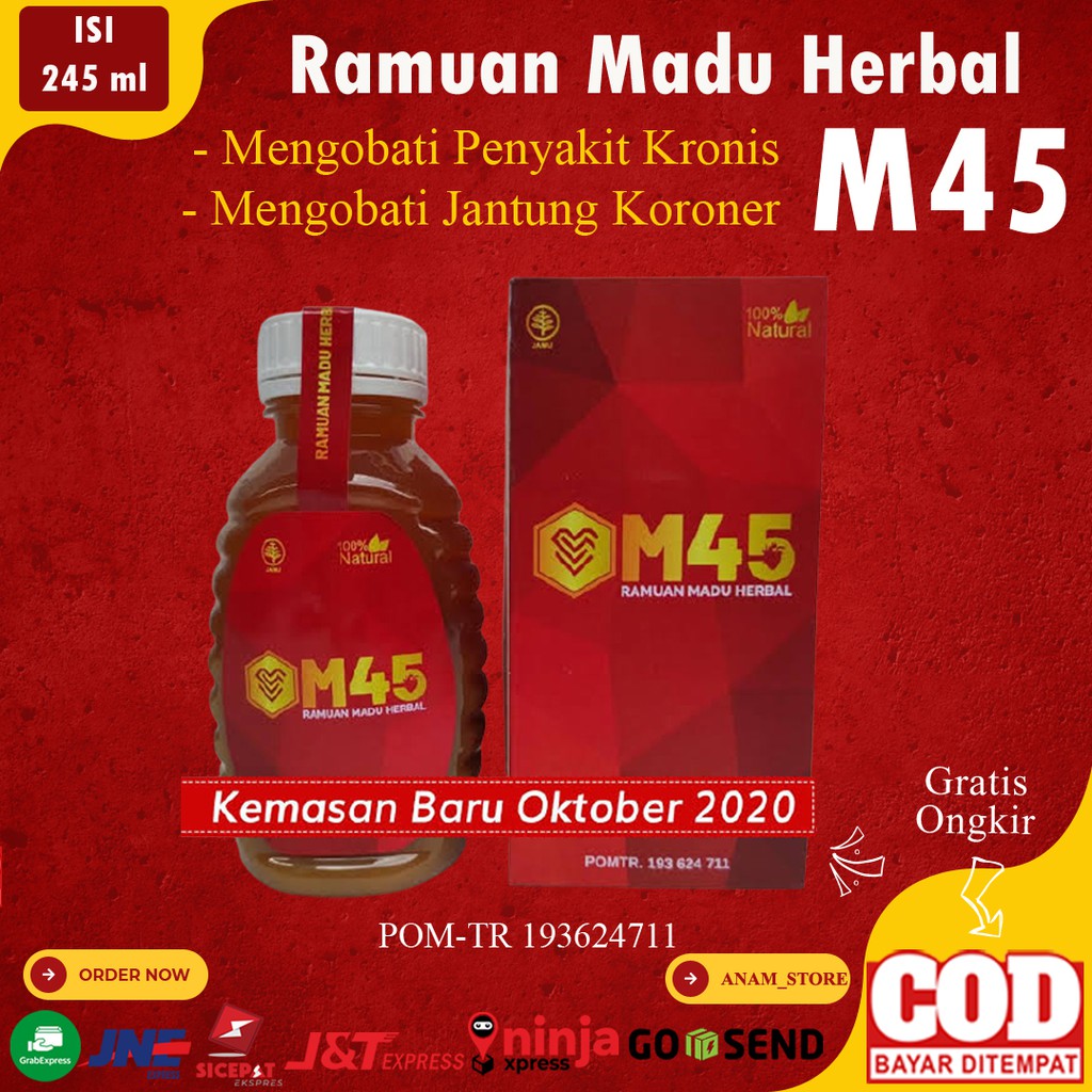 

Madu M45 Obat Herbal Jantung Stroke Kolesterol Darah Tinggi