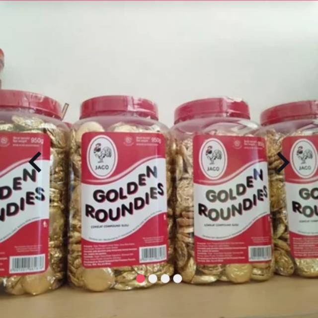 Snack Coklat Ayam Jago Golden Roundies full milk 950gr