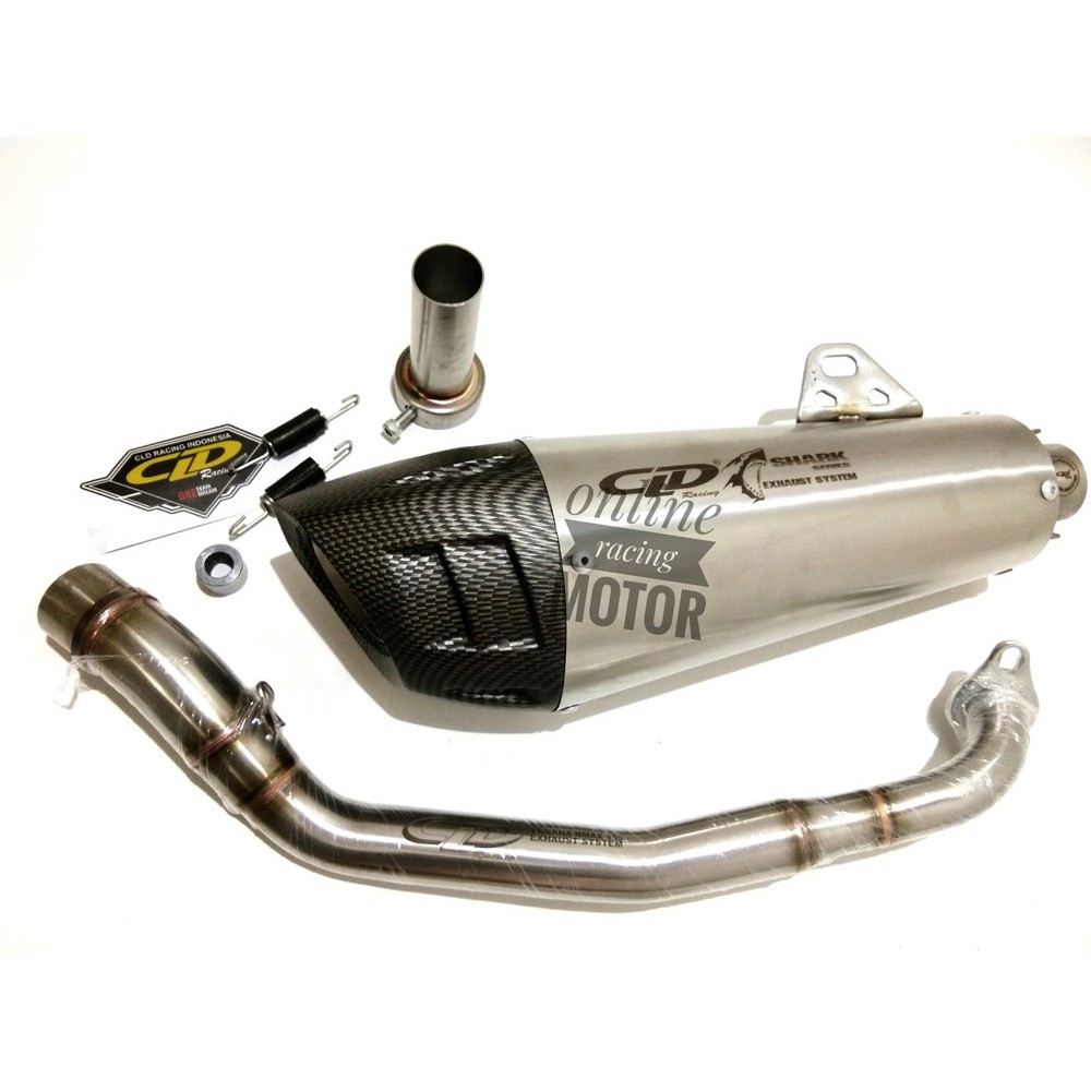 knalpot CLD shark series yamaha nmax original CLD stainle bac 86