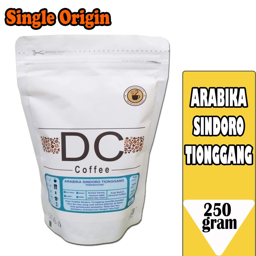 

DC Coffee Biji/Bubuk Kopi Arabika asli Sindoro Tionggang 250 gram