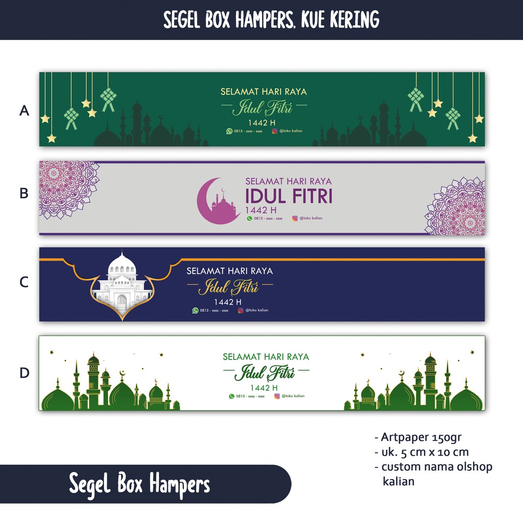 

Paper Belt Puasa & Lebaran / Paper Sleeve / Label Segel Box / Packaging Sleeve / Segel Hampers