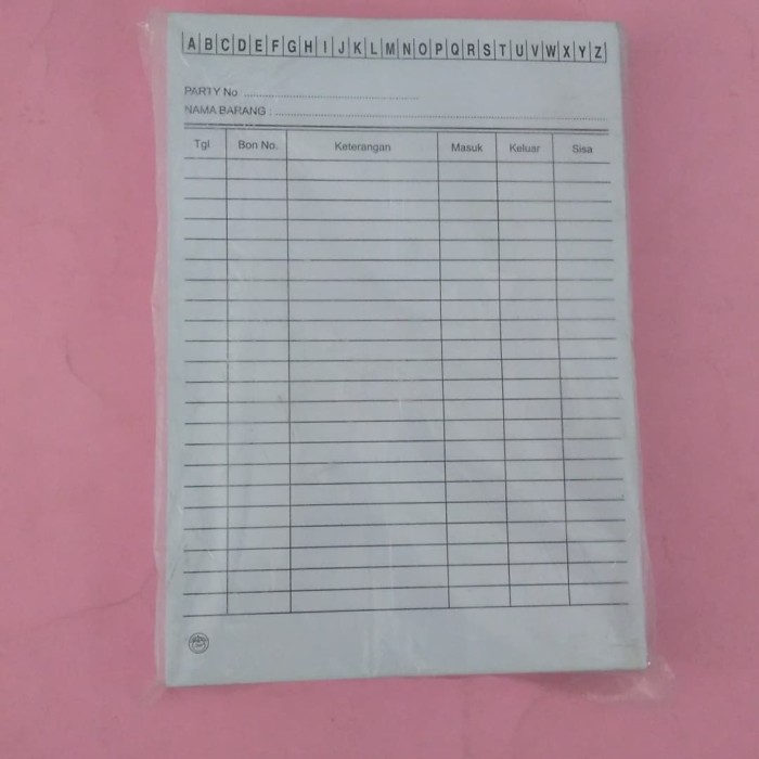 

q4AD5s Kartu Stock Barang Kecil As71S0D