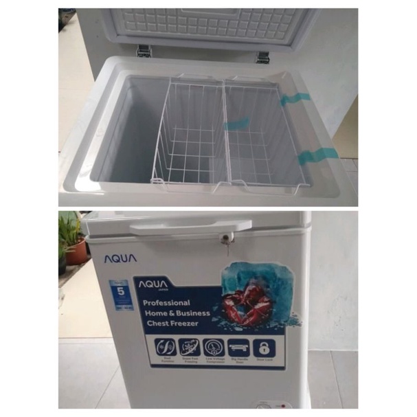 Jual Chest Freezer Aqua Sanyo 100 Liter AQF 100 Low Watt FREEZER BOX