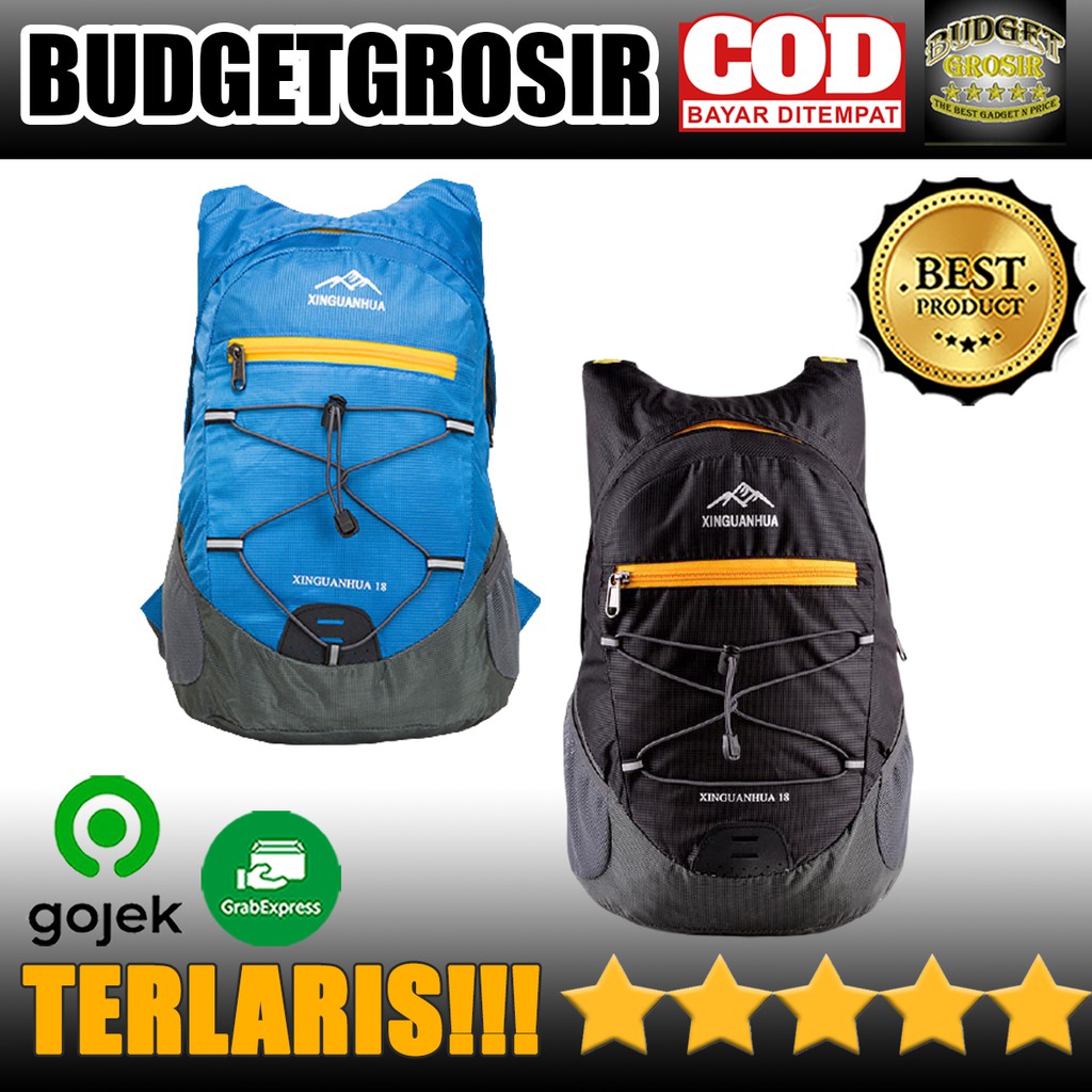 Tas Gunung Lipat Waterproof 17L - XA94WD - Black--Xinguanhua