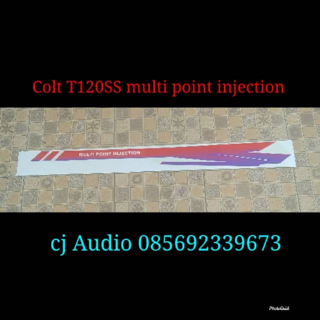 Sticker stiker Mobil tulisan multi point injection Colt T129SS PICK UP BAK