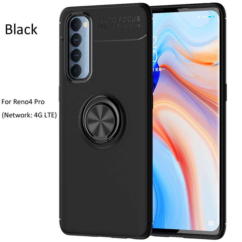 Oppo Reno 4 Pro 4G Magnetic Ring Soft Case Original Auto Focus Case Reno4 Pro