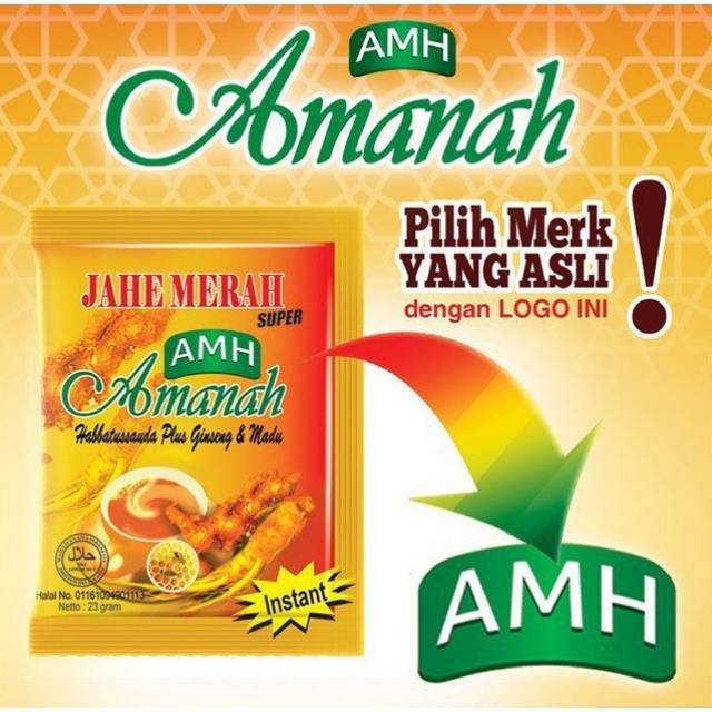 

Jahe merah super amanah AMH hangat nikmat bisa COD