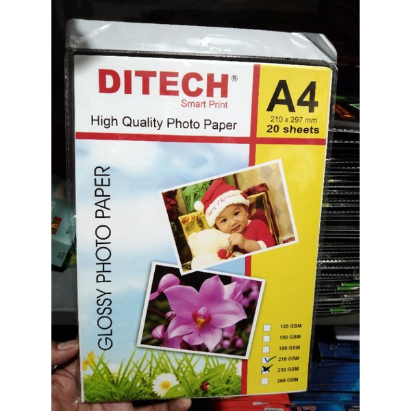 

kertas foto/ photo A4 210 gram 1 pack