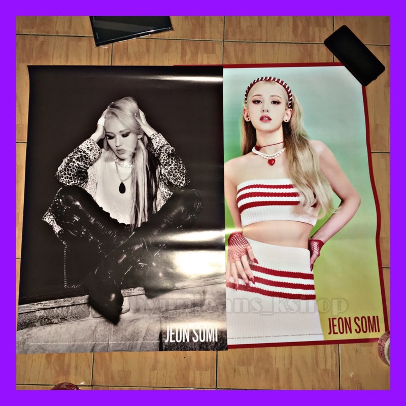 [READY STOCK] JEON SOMI - Official Poster dari album XOXO / XO XO (Pink & Putih Ver.)