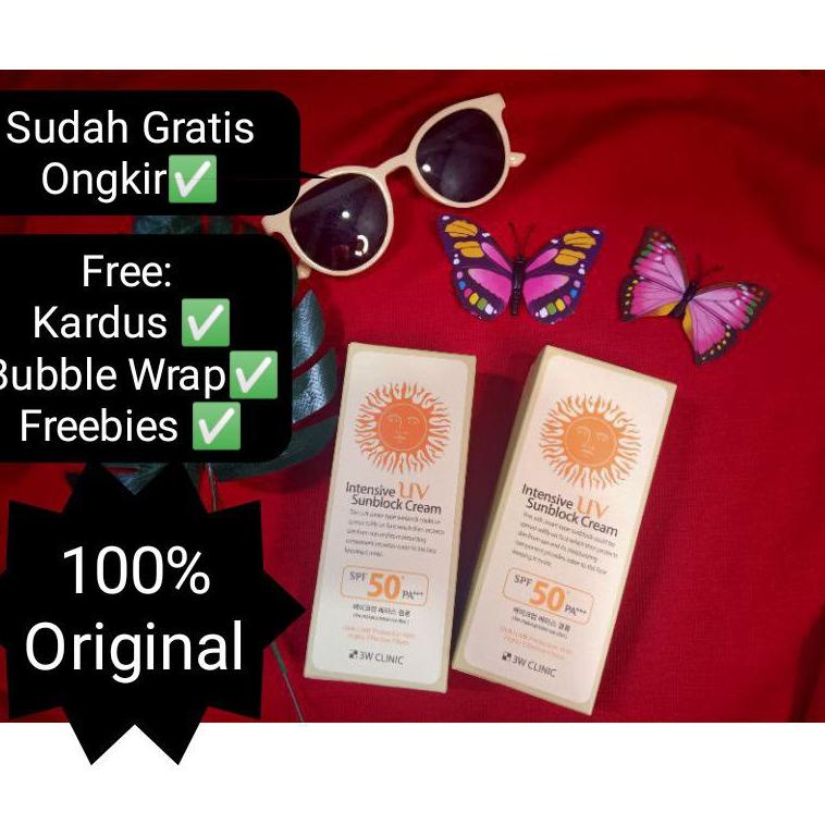 

㊤ 3W Clinic Intensive UV Sunblock Cream SPF 50+ PA+++ 70ml / Sunscreen 3W Clinic Ori GREAT SALES 3489 ❅