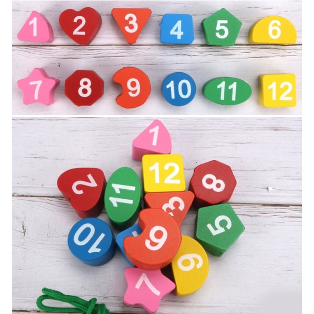 ~ PIYOSHI08 ~ Mainan Edukasi Waktu Jam Warna Bentuk Angka Time Color Shape Number Shapes MA57