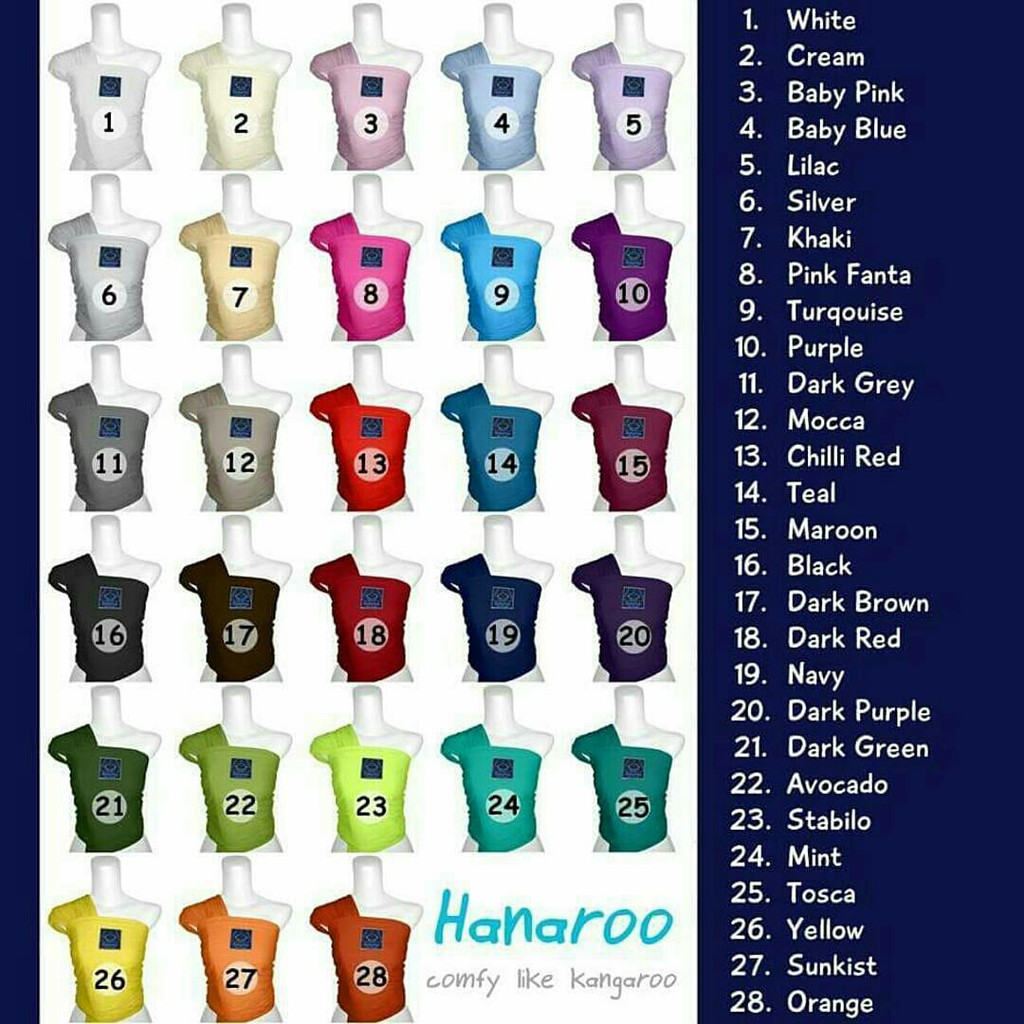 Hanaroo - Baby Wrap Polos Babywrap/Gendongan Bayi/Gendongan/Carrier/Babycarrier Modern Anti Pegal