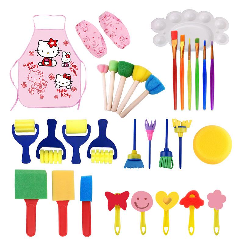 

Painting Set 32 Pcs Paket Perlengkapan Mewarnai Melukis Anak