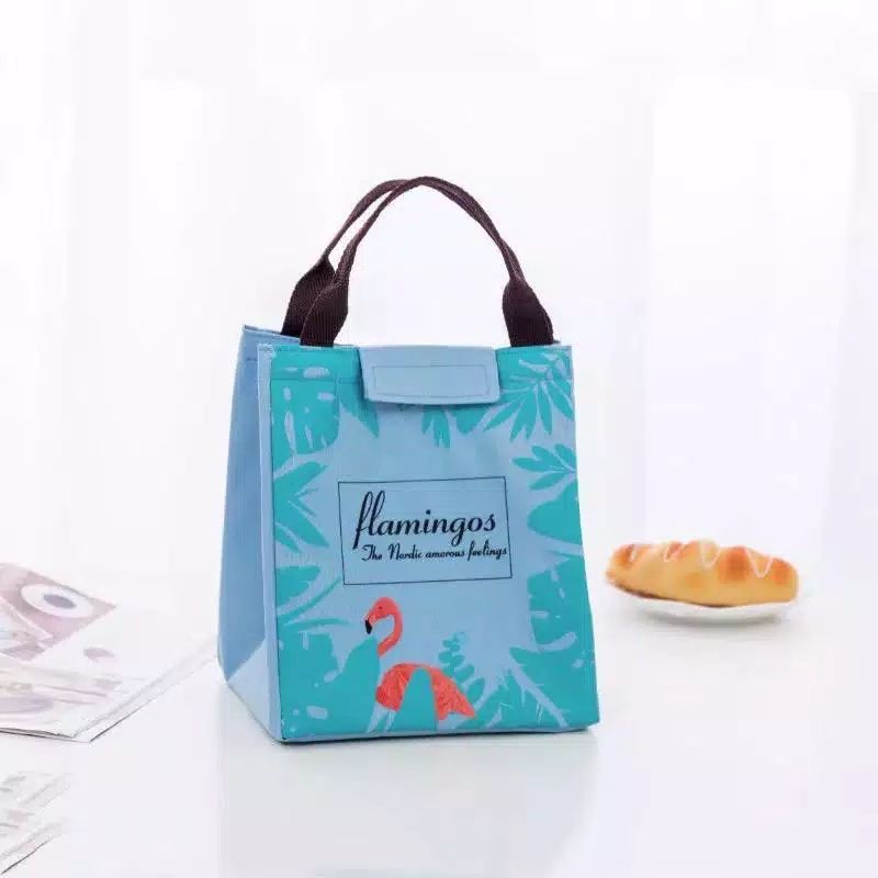 Tas Bekal Lunch Bag Motif Flamingo Panjang