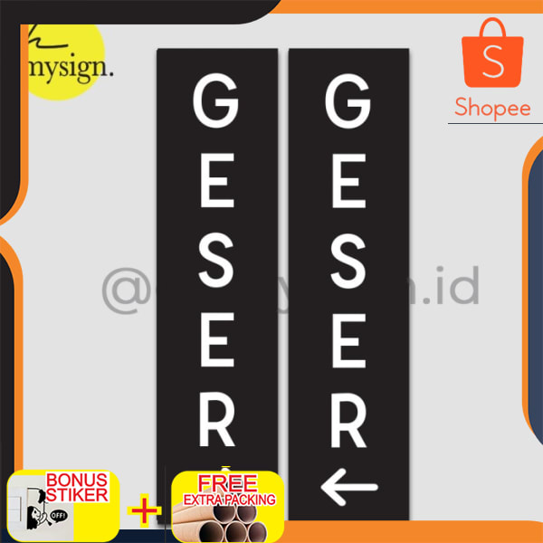 SIGN BOARD GESER | SIGNAGE GESER | SIGN GESER | TANDA GESER Elegan