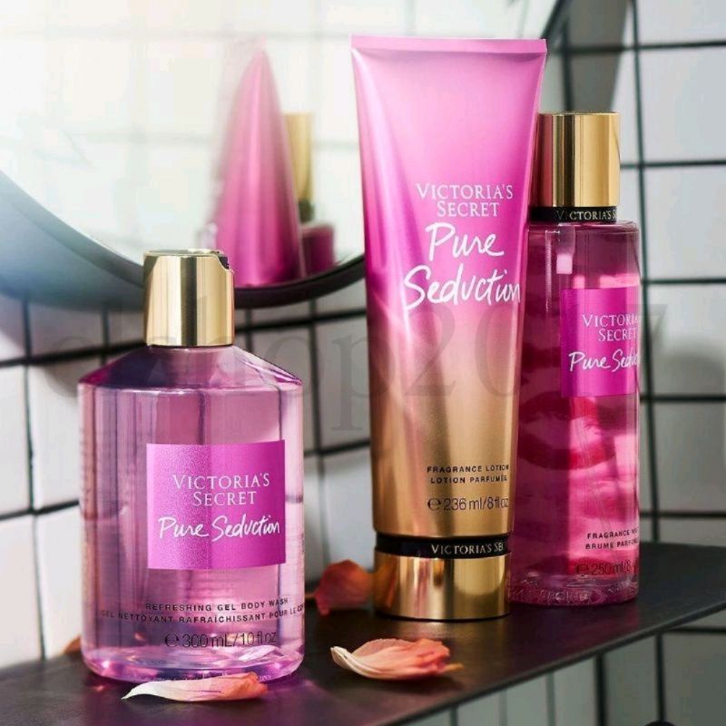 VICTORIA'S SECRET VS PURE SEDUCTION FRUITY JUICED PLUM CRUSHED FREESIA ALL NIGHT LONG SERIES FULLSIZE TRAVELSIZE ROLLERBALL BODY LOTION MIST EAU DE PARFUM EDP