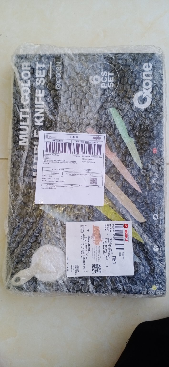 Pisau Set Oxone Color Marble Knife Set Ox-608 N