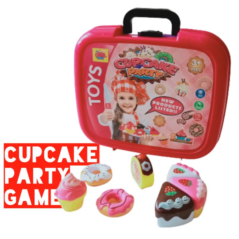 Mainan cupcake party game bisa dipotong potong / Slice 4in1 36788-89