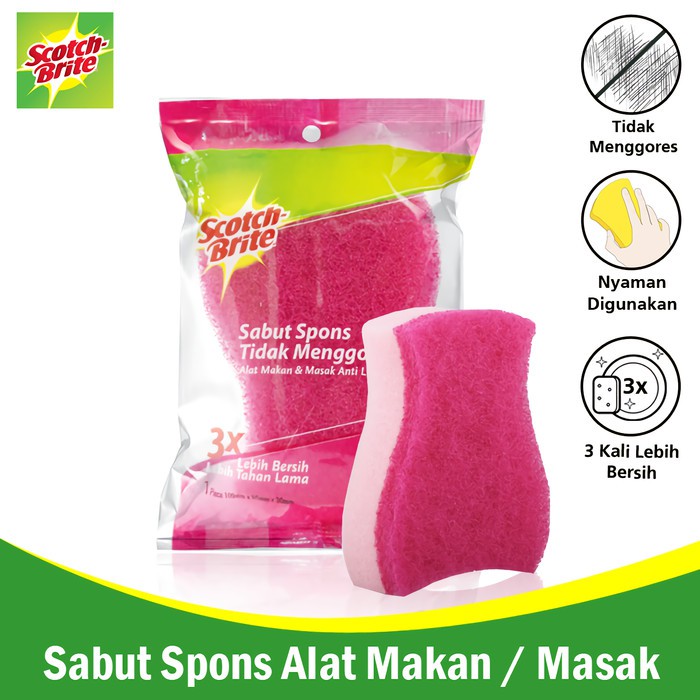 SABUT SPONS SCOTCH BRITE SABUT SPON 3X4 ID-37 3M SCOTCH-BRITE
