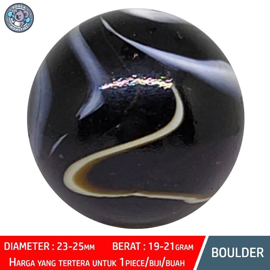 BOULDER Kelereng Gundu Zebra Marble Balap Kuda