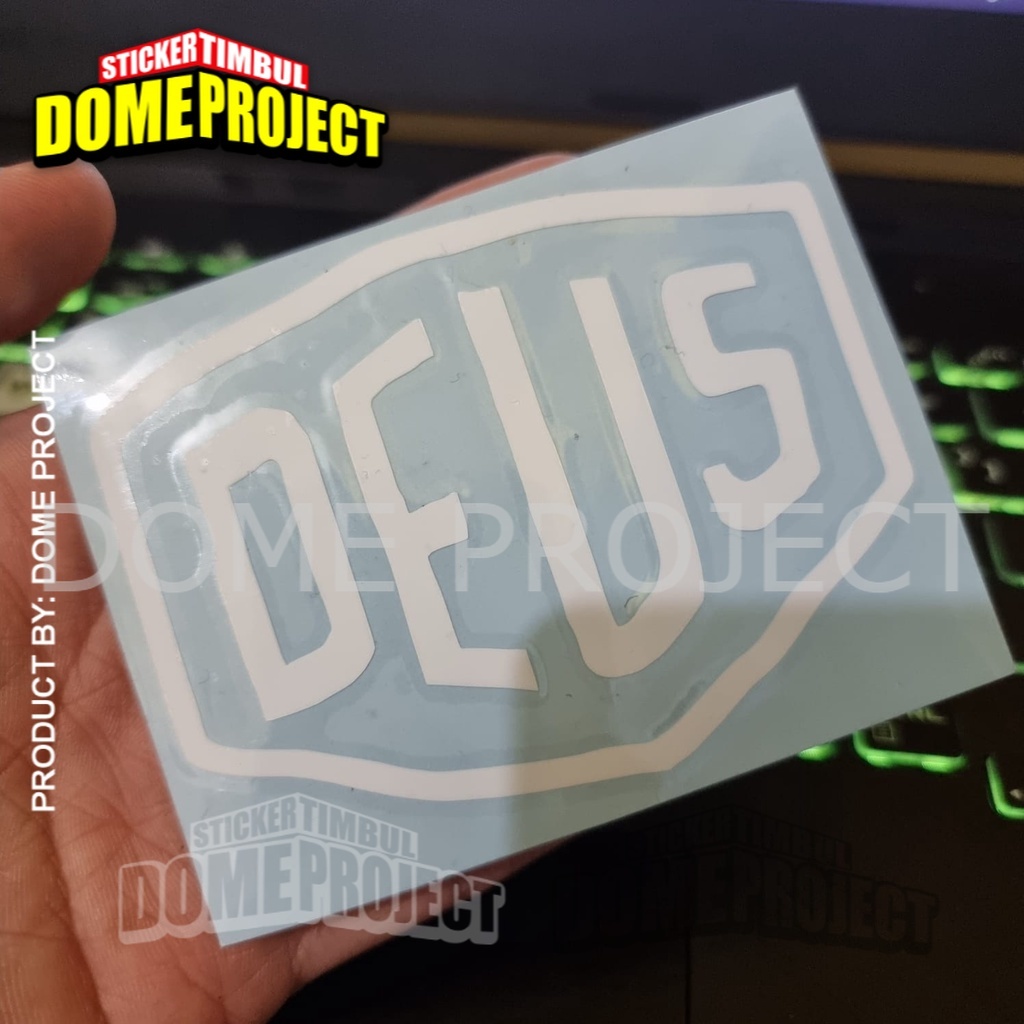 STIKER CUTTING MOTOR HELM KACA MOBIL LOGO DEUS STICKER DECAL AESTHETIC KEREN