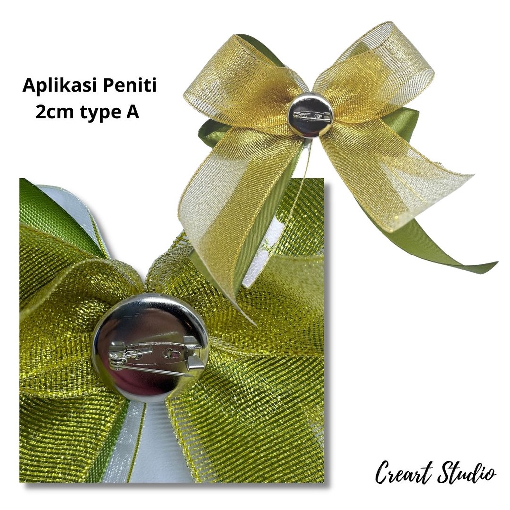 

Peniti Accesories Pita Creart untuk di tempel kan pada Pita Kado