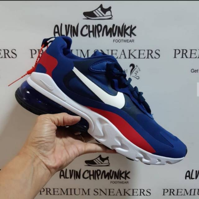 nike air max 270 react red white and blue