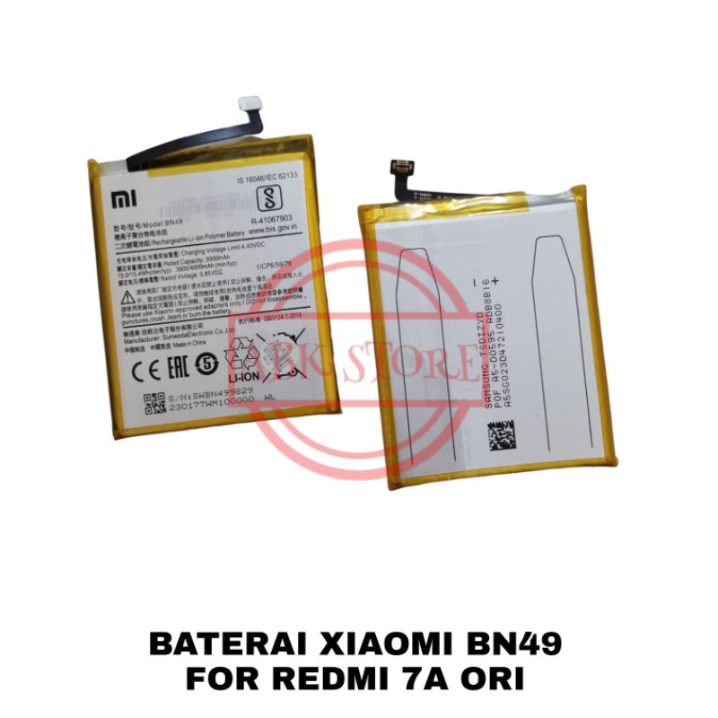 BATRE BATERAI BATTERY XIAOMI BN49 FOR REDMI 7A ORIGINAL