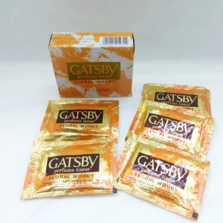 MANDOM Gatsby Perfume Tissue Floral Woody | PER 1 KOTAK isi 5 Lembar