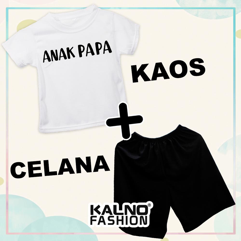 Baju + Celana Pendek bisa untuk laki laki dan perempuan Bahan kain adalah katun PE (polyester), yang lembut dan nyaman dipakai anak.